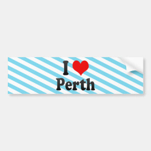 Autocollant De Voiture J'aime Perth, Australie