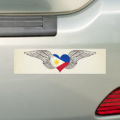 Autocollant De Voiture J'aime Philippines - ailes (En voiture)