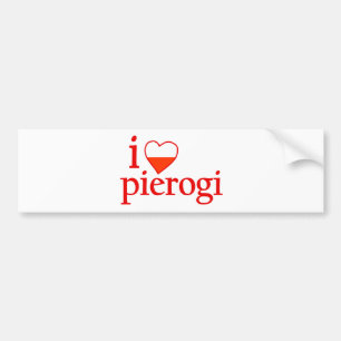 Autocollant De Voiture J'aime Pierogi