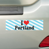 Autocollant De Voiture J'aime Portland (En voiture)