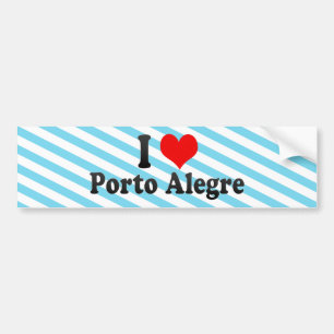 Autocollant De Voiture J'aime Porto Alegre, Brésil