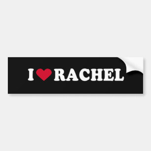 AUTOCOLLANT DE VOITURE J'AIME RACHEL