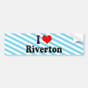 Autocollant De Voiture J'aime Riverton, Etats-Unis