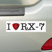 Autocollant De Voiture J'aime RX-7 (En voiture)