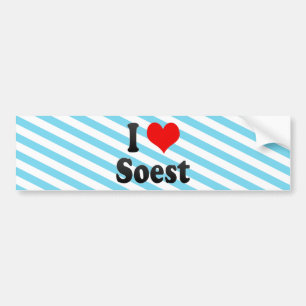 Autocollant De Voiture J'aime Soest, Allemagne. Ich Liebe Soest,