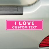 Autocollant De Voiture J'aime son propre texte Bumper Sticker personnalis (En voiture)