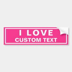 Autocollant De Voiture J'aime son propre texte Bumper Sticker personnalis