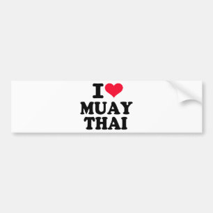 Autocollant De Voiture J'aime thaïlandais de Muay