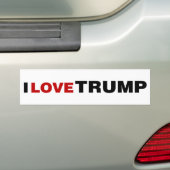 Autocollant De Voiture J'aime Trump (En voiture)