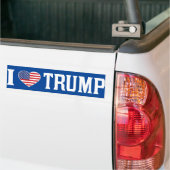 Autocollant De Voiture J'aime Trump US Flag Pro-Trump (Sur camion)