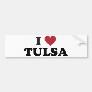 Autocollant De Voiture J'aime Tulsa l'Oklahoma