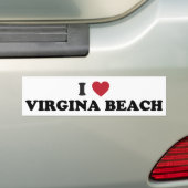 Autocollant De Voiture J'aime Virginia Beach la Virginie (En voiture)
