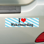 Autocollant De Voiture J'aime Wakeboarding (En voiture)