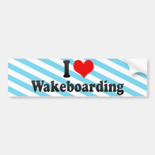 Autocollant De Voiture J'aime Wakeboarding