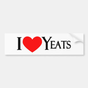 Autocollant De Voiture J'aime Yeats