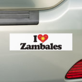 Autocollant De Voiture J'aime Zambales (En voiture)