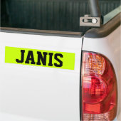 AUTOCOLLANT DE VOITURE JANIS (Sur camion)