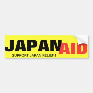 Autocollant De Voiture japanaid SOUTIEN JAPON RELIEF!