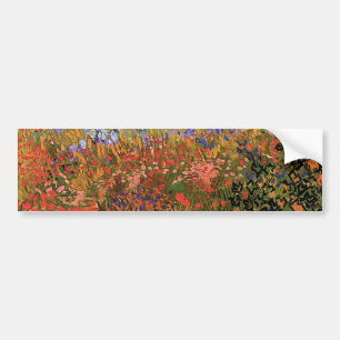 Autocollant De Voiture Jardin des fleurs, Vincent van Gogh.