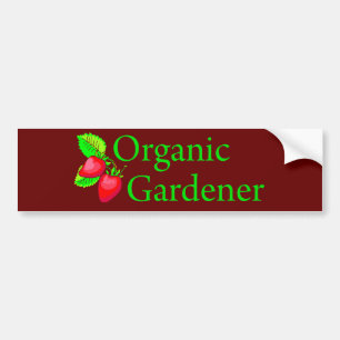 Autocollant De Voiture Jardinier bio - Fraises