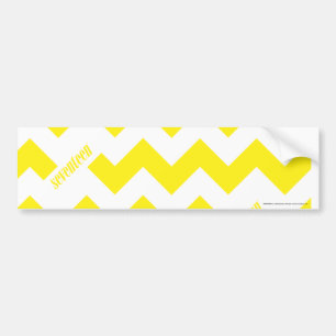 Autocollant De Voiture Jaune de zigzag