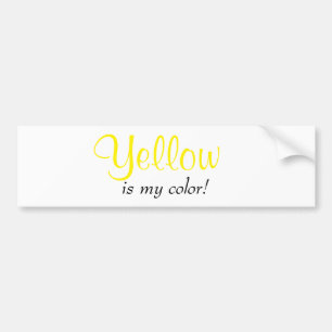 Autocollant De Voiture Jaune Est Ma Couleur
