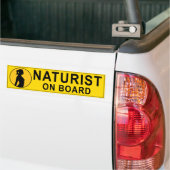 Autocollant De Voiture Jaune, Naturiste à bord (Sur camion)