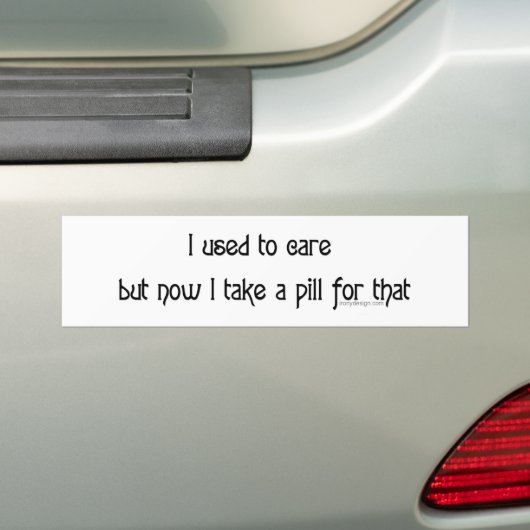 Autocollant De Voiture J'avais l'habitude de m'inquiéter Bumpersticker (En voiture)