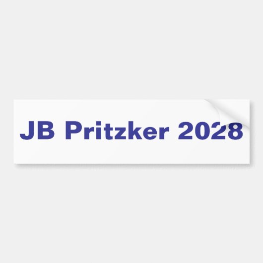 Autocollant De Voiture JB Pritzker 2028, candidat à la présidence (Devant)