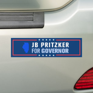 Autocollant De Voiture JB Pritzker pour gouverneur de l'Illinois