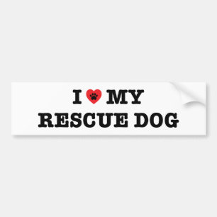 Autocollant De Voiture J'Coeur Mon Secourt Sticker Bumper Chien