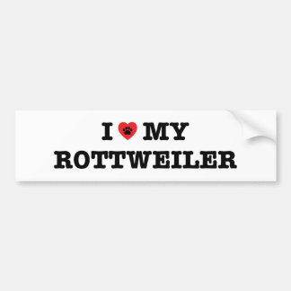 Autocollant De Voiture J'Coeur Mon Sticker De Bumper Rottweiler