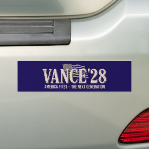 Autocollant De Voiture JD Vance 2028 L'Amérique d'abord conservatrice