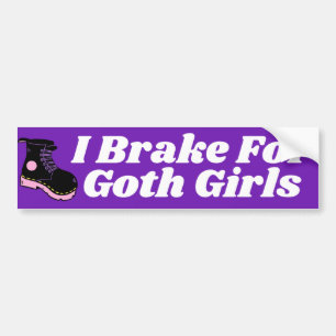 Autocollant De Voiture Je Braque Pour Les Goth Girls