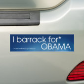 Autocollant De Voiture Je chahute pour Obama (En voiture)