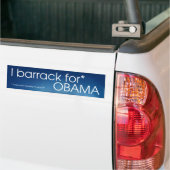 Autocollant De Voiture Je chahute pour Obama (Sur camion)