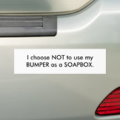 Autocollant De Voiture Je choisis de ne pas utiliser mon PARE-CHOCS comme (En voiture)
