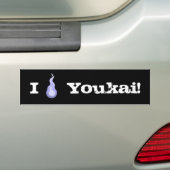 Autocollant De Voiture Je Coeur Youkai ! (En voiture)