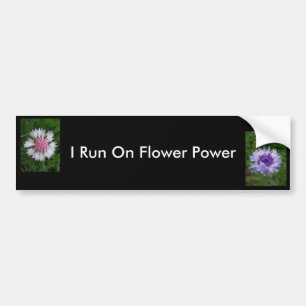 Autocollant De Voiture Je cours sur flower power par Jocelyn Burke