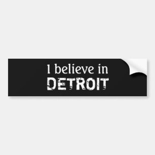 Autocollant De Voiture Je crois à Detroit