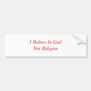Autocollant De Voiture Je crois à la religion de GodNot