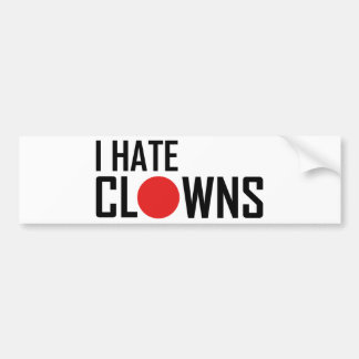 Autocollant De Voiture je déteste les clowns