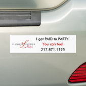Autocollant De Voiture Je deviens payé pour party ! (En voiture)