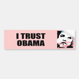 AUTOCOLLANT DE VOITURE JE FAIS CONFIANCE À OBAMA