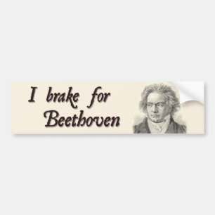 Autocollant De Voiture Je freine pour Beethoven