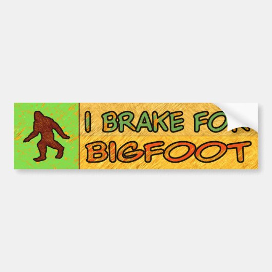 Autocollant De Voiture Je freine pour Bigfoot (Devant)