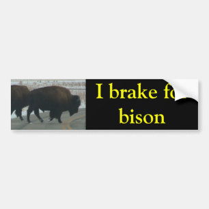 Autocollant De Voiture Je freine pour bison