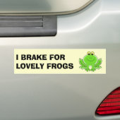 Autocollant De Voiture Je freine pour de belles grenouilles (On Car)