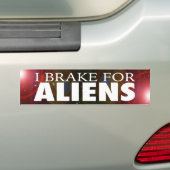AUTOCOLLANT DE VOITURE "JE FREINE POUR DES ALIENS " (En voiture)