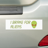 Autocollant De Voiture Je freine pour des aliens (En voiture)